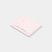 Post-Itanmerkungs-Notizblock - rosa Marmor Post-it Klebezettel (angewinkelt)