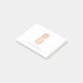 Post-Itanmerkungs-Notizblock - Rosen-Goldananas Post-it Klebezettel (angewinkelt)