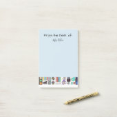 Post-Itanmerkungslehrer Post-it Klebezettel (Auf Schreibtisch)