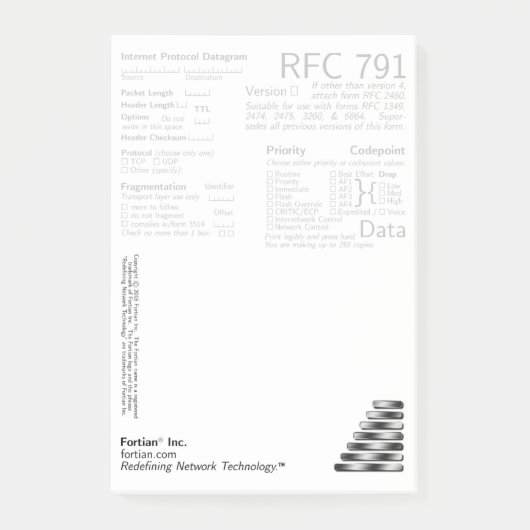 Post-Itpost-itanmerkungen RFC 791 Post-it Klebezettel (Vorderseite)