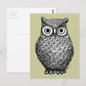 POST-Karte für das Owl-Design Postkarte (Vorne/Hinten)