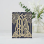 POST-Karte für den Springbrunnen aus Blaustahl Postkarte (Stehend Vorderseite)