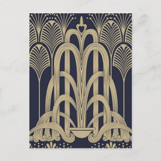 POST-Karte für den Springbrunnen aus Blaustahl Postkarte (Vorderseite)