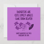 POST-KARTE FÜR DEN TOCHTERTAG (Vorderseite)