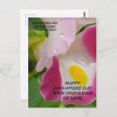 POST-KARTE FÜR DEN TOCHTERTAG POSTKARTE (Vorne/Hinten)