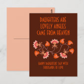 POST-KARTE FÜR DEN TOCHTERTAG POSTKARTE (Vorne/Hinten)