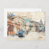 Post La Habana, Kuba Postkarte (Vorne/Hinten)