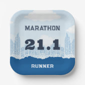 Post Marathon Race Party Pappteller (Vorderseite)