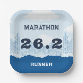 Post Marathon Race Party Pappteller (Vorderseite)
