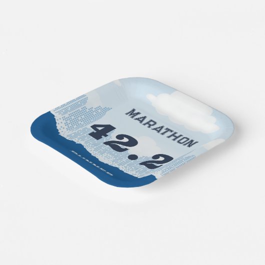 Post Marathon Race Party Pappteller (Gewinkelt)