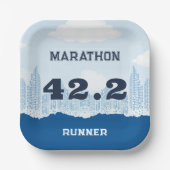 Post Marathon Race Party Pappteller (Vorderseite)