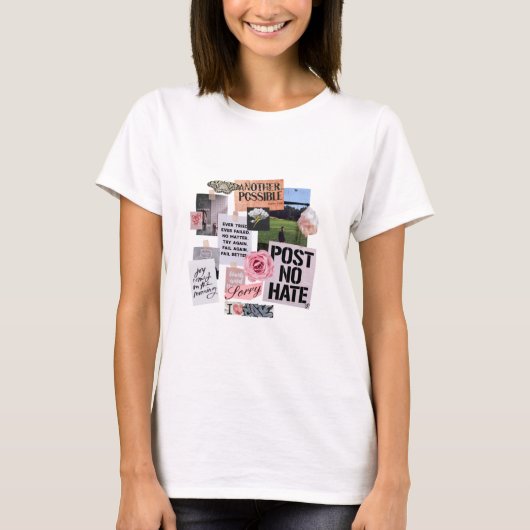 Post No Hate Collage T - Shirt (Vorderseite)