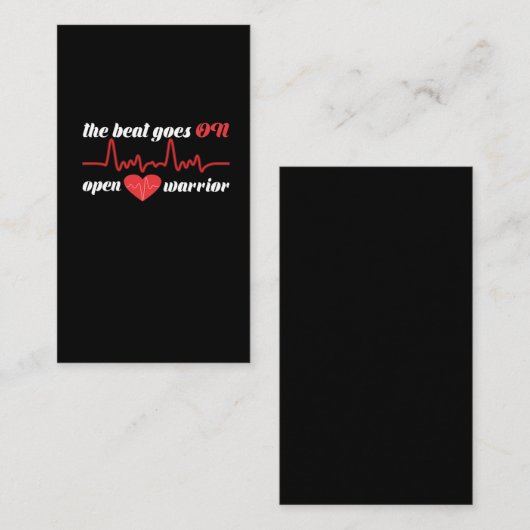 Post Open Heart Operation Umgehung Erholung wird g Visitenkarte (Vorne/Hinten)