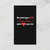 Post Open Heart Operation Umgehung Erholung wird g Visitenkarte (Vorderseite)