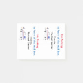 POST"PARKVERBOT-" POST-ITanmerkung Post-it Klebezettel (Vorderseite)