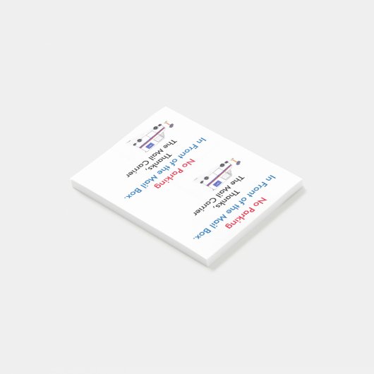 POST"PARKVERBOT-" POST-ITanmerkung Post-it Klebezettel (angewinkelt)