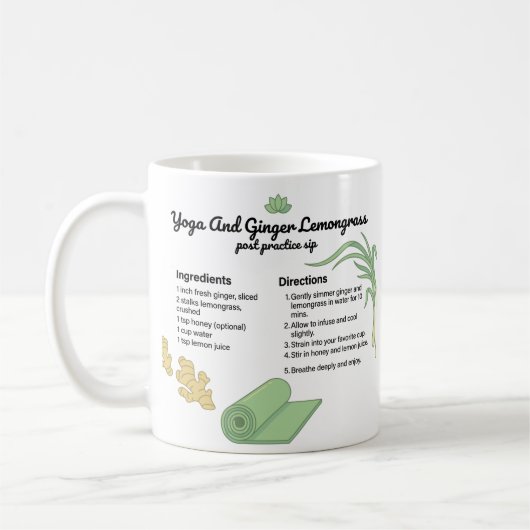 Post-Praxis Ingwer Lemongrass Yoga Kaffeetasse (Links)