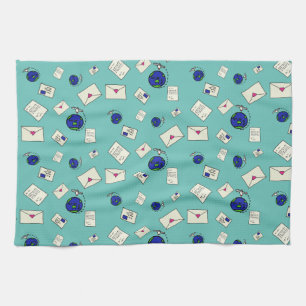 Post rund um die Welt Geschirrtuch