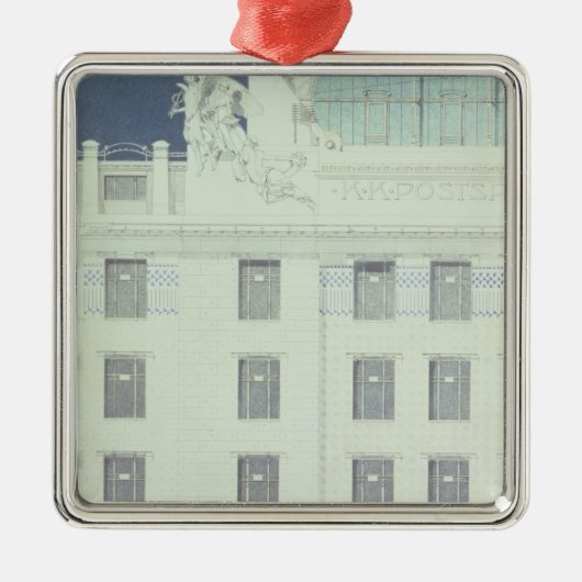 Post-Sparkasse, Wien Silbernes Ornament (Vorne)