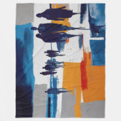 Post-Sturm-Wanderer – Abstrakte Figuren Fleecedecke (Vorderseite)