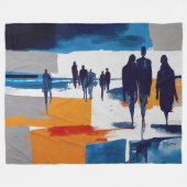 Post-Sturm-Wanderer – Abstrakte Figuren Fleecedecke (Vorderseite (Horizontal))