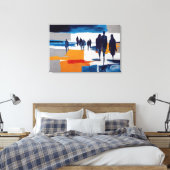 Post-Sturm-Wanderer – Abstrakte Figuren Leinwanddruck (Insitu (Schlafzimmer))