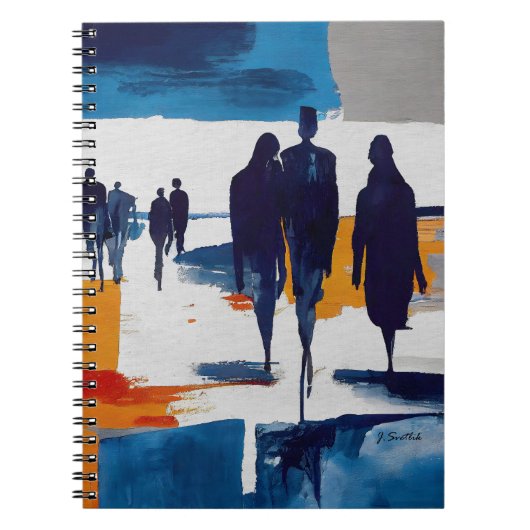 Post-Sturm-Wanderer – Abstrakte Figuren Notizblock (Vorderseite)