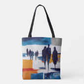 Post-Sturm-Wanderer – Abstrakte Figuren Tasche (Rückseite)