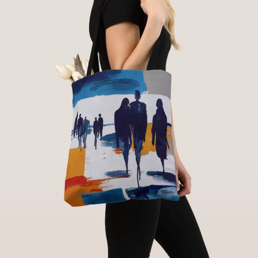 Post-Sturm-Wanderer – Abstrakte Figuren Tasche (Von Nahem)