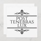 Post Tenebras Lux Einladung (Vorne/Hinten)