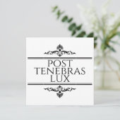 Post Tenebras Lux Einladung (Stehend Vorderseite)