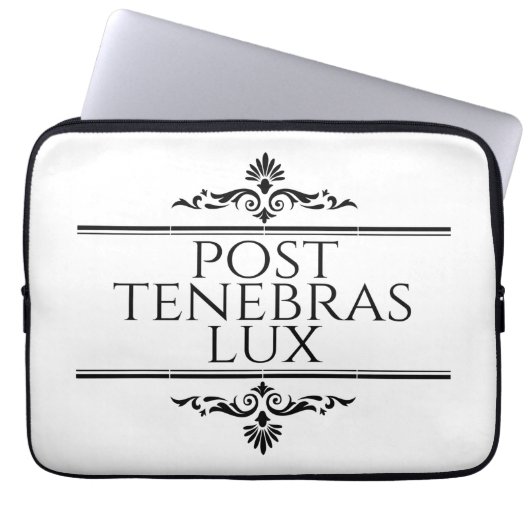 Post Tenebras Lux Laptopschutzhülle (Vorderseite)