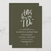 Post Wedding Brunch, rustikale Hütte Celebration Einladung (Vorne/Hinten)