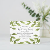 Post Wedding Brunch Wassercolor Willow Wreath Einladung (Stehend Vorderseite)