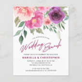 Post Wedding Brunch Wasserfarbe Rose Peonies Budge Flyer (Vorne)