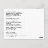 Post Wedding Celebration Party Foto Postkarte (Rückseite)