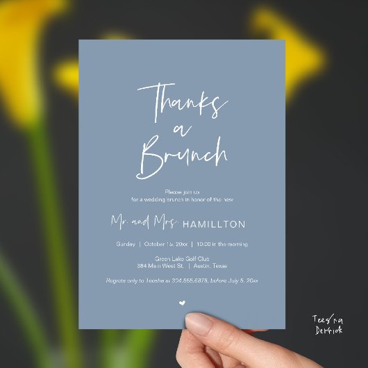Post wedding Celebration, Thanks a Brunch Einladung