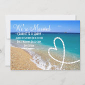 Post Wedding Reception Party Sonnenstrand Szene Einladung (Vorderseite)