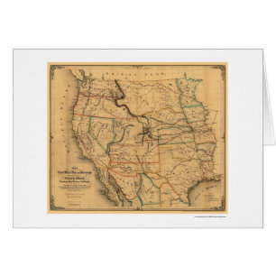 Post-Weg-Eisenbahn-Karte 1859