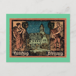 Post WW1German 50 Pfennig-Postkarte Postkarte