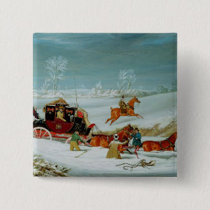 Post-Zug im Schnee Button