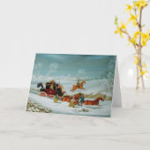 Post-Zug im Schnee Karte (Gelbe Blume)