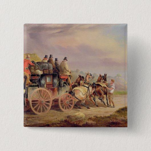 Post-Züge auf der Straße: Das "Quecksilber" Devonp Button (Vorderseite)