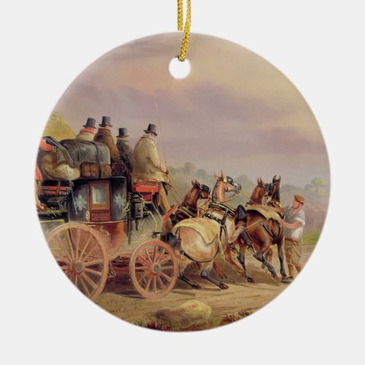 Post-Züge auf der Straße: Das "Quecksilber" Devonp Keramik Ornament (Vorne)