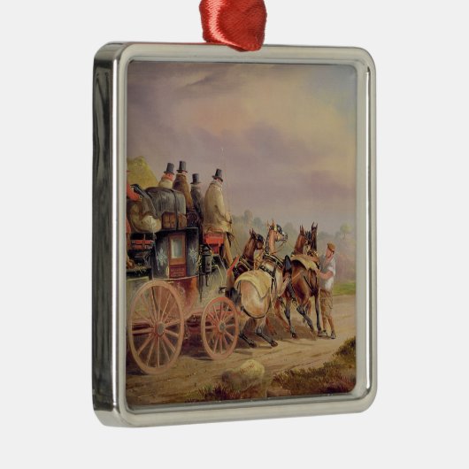 Post-Züge auf der Straße: Das "Quecksilber" Devonp Silbernes Ornament (Rechts)