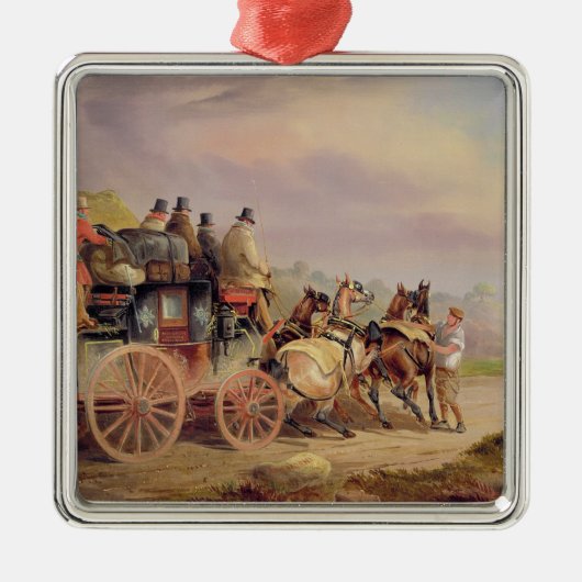 Post-Züge auf der Straße: Das "Quecksilber" Devonp Silbernes Ornament (Vorne)