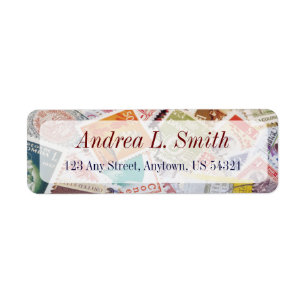 Posta-Briefmarke Philatelic Ephemera-Adressetikett