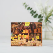 posta de venta de embutido en mercado de Mallorca Postkarte (Stehend Vorderseite)