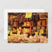 posta de venta de embutido en mercado de Mallorca Postkarte (Vorne/Hinten)
