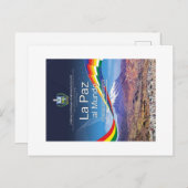 Posta La Paz al munda Feiertagspostkarte (Vorne/Hinten)